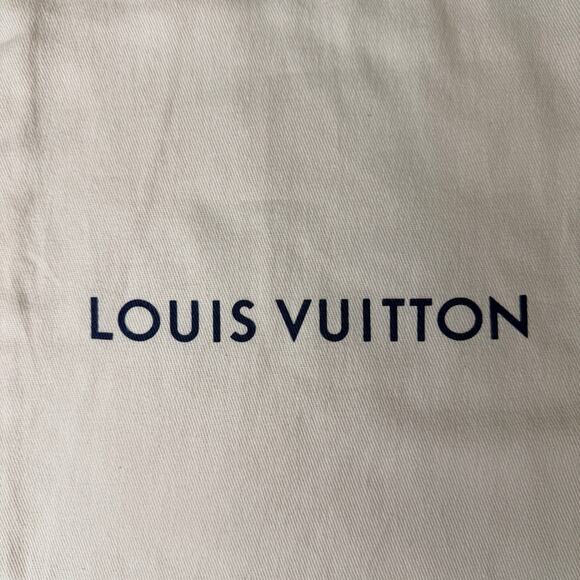 Authentic Louis Vuitton LV Logo Dust Bag Beige Drawstring Storage 15.5"x9" - Picture 3 of 5